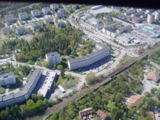Satellitbild på husen i vinkel 1
