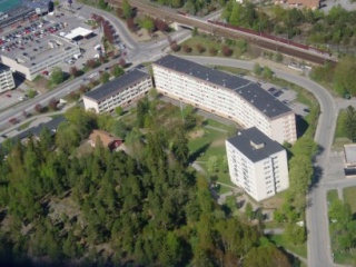 Satellitbild på husen i vinkel 3